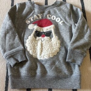 Gray 'Stay Cool' Santa Sweatshirt